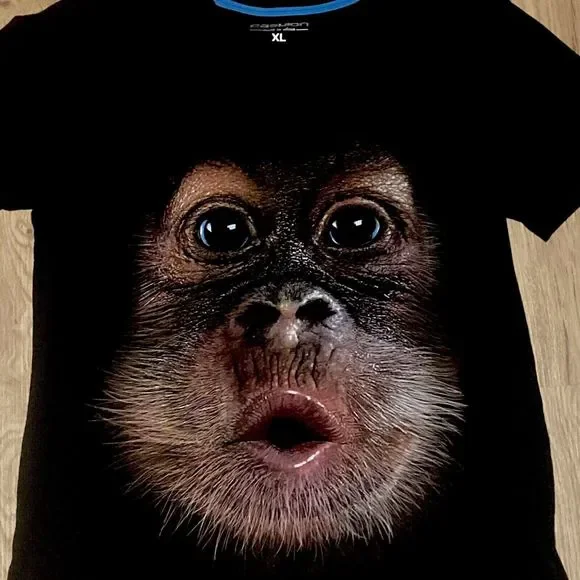 Fashion BABY APE FACE T-shirt Women’s Size XL - Picture 1 of 7